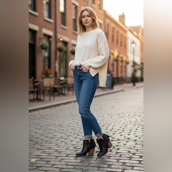 Tommy Hilfiger Black Leather Boots - Picture 2 of 6